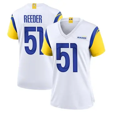 Troy Reeder Women's Nike Los Angeles Rams Bone Custom Game Jersey