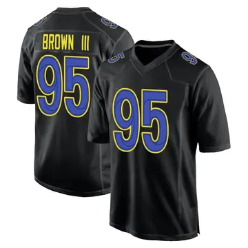 Bobby Brown III Men's Nike Royal Los Angeles Rams Custom Game Jersey Size: 3XL